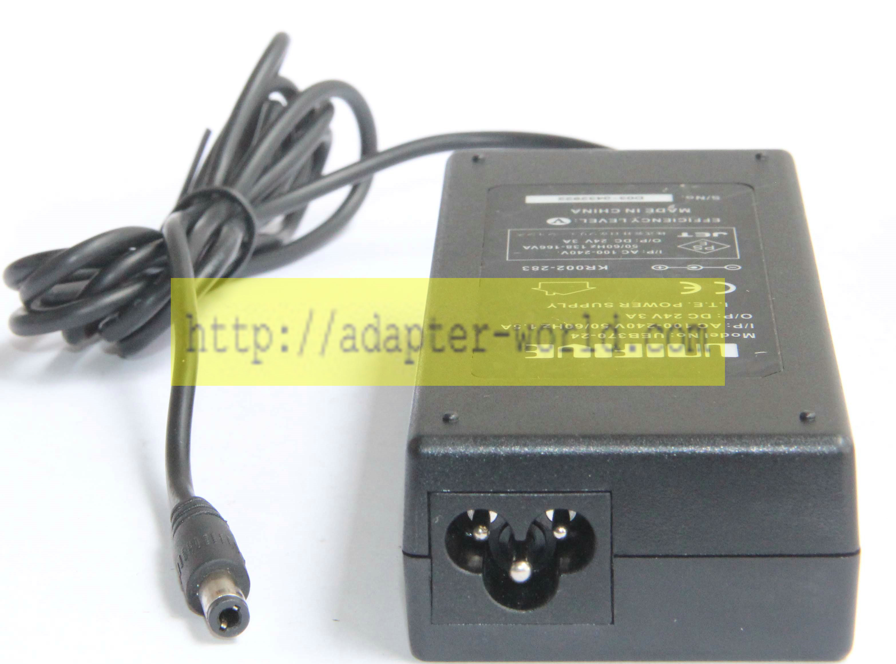 *Brand NEW* DC24V 3A (72W) for UNIFIVE UEB370-24 AC DC Adapter POWER SUPPLY